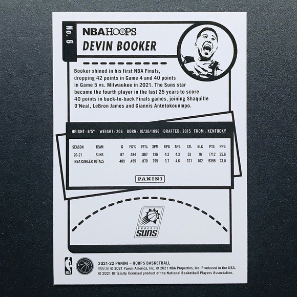 Devin Booker - 2021-22 Hoops #6 - Picture 2 of 2